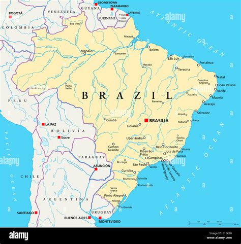 brasilien karte flüsse